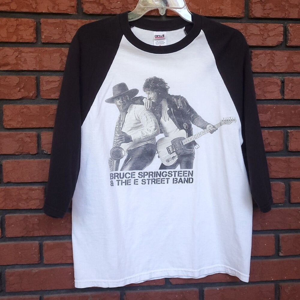 Bruce Springsteen Baseball Raglan Tee Mens M Born to Run E Street Band VTG 2000s